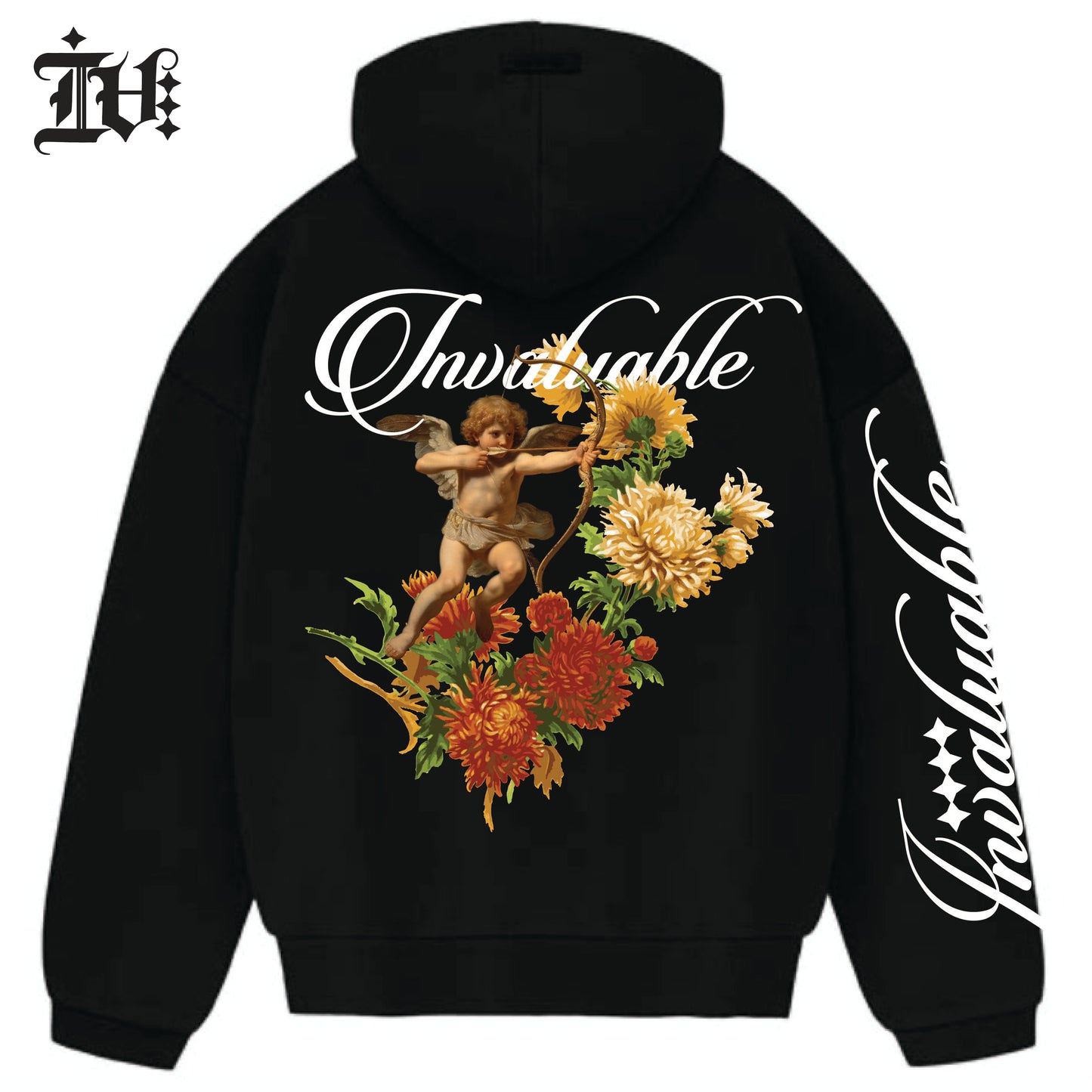 HOODIE ANGEL AND FLOWERS