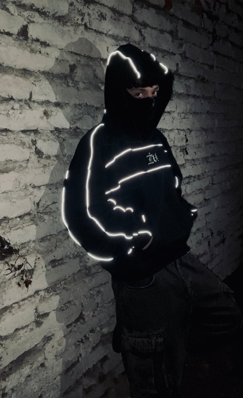 HOODIE DOBLE GORRO REFLEX