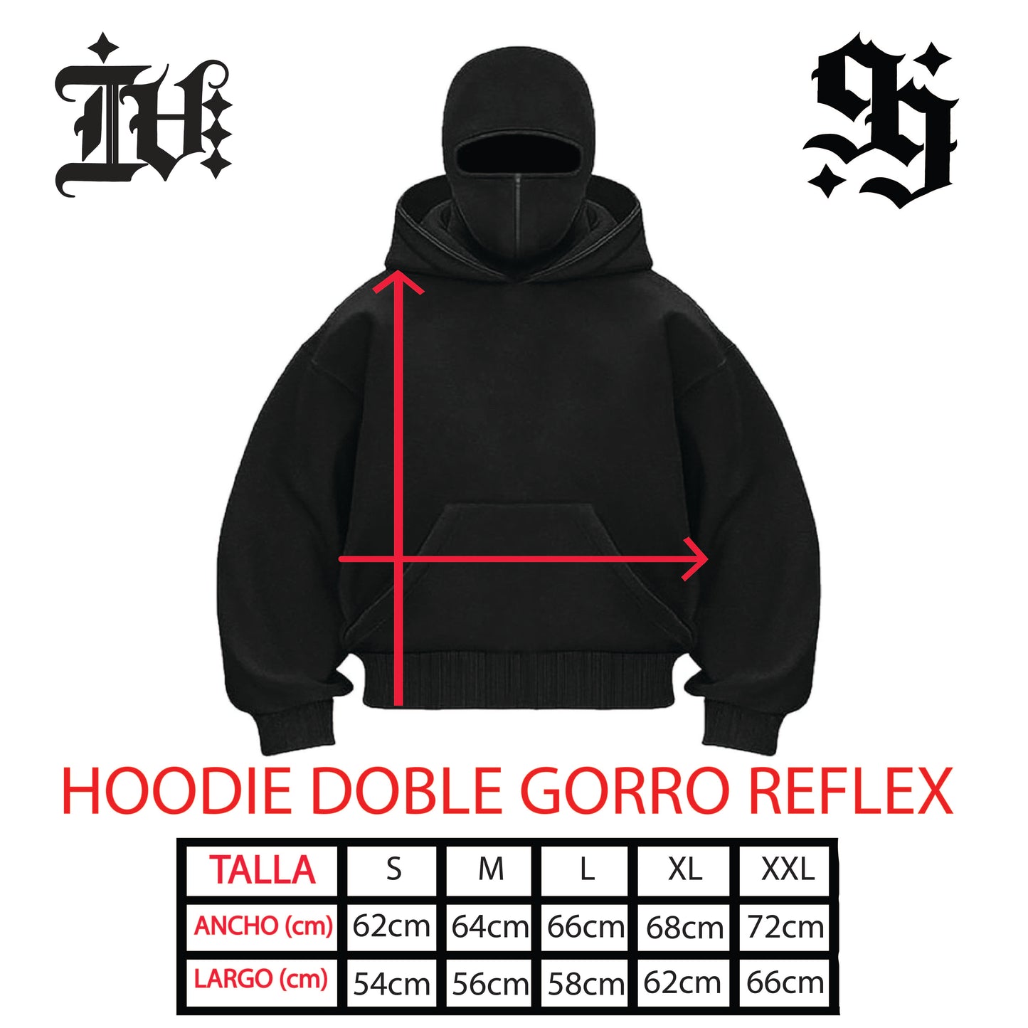 HOODIE DOBLE GORRO REFLEX